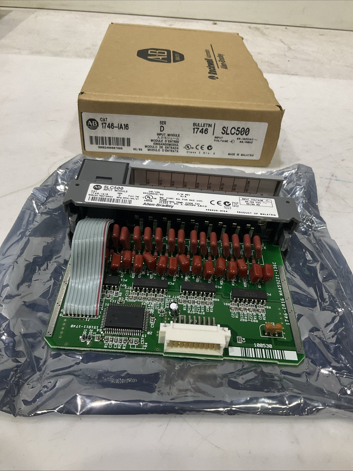 AB- CAT   1746-IA16  SER-D  1746  SLC500  I/O  INPUT MODULE  B9S