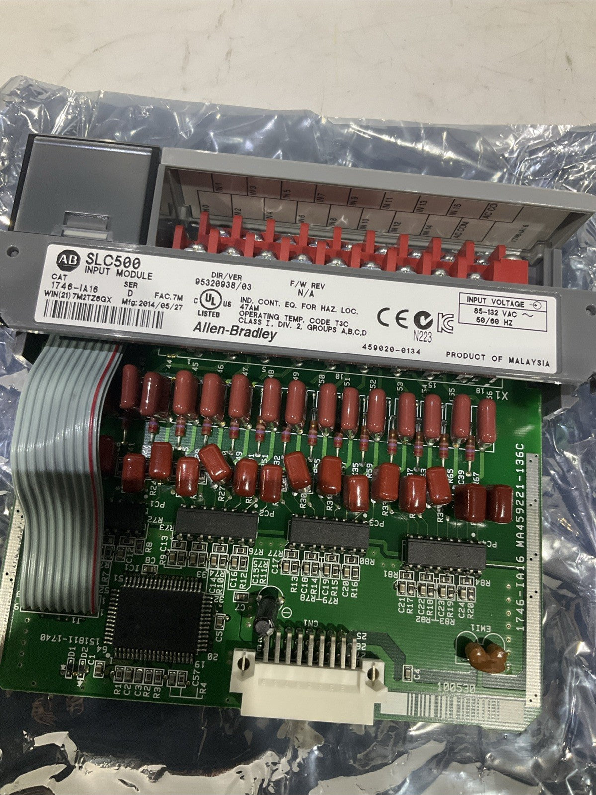 AB- CAT   1746-IA16  SER-D  1746  SLC500  I/O  INPUT MODULE  B9S