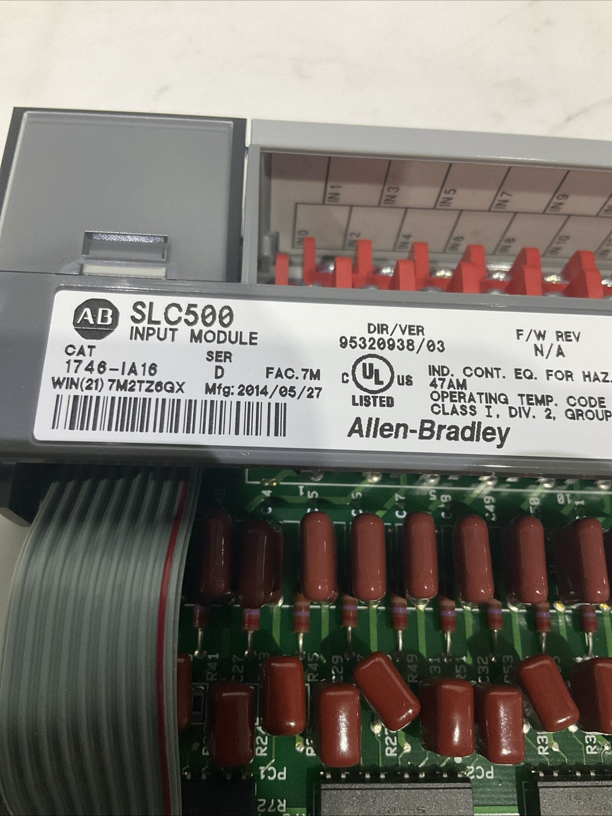 AB- CAT   1746-IA16  SER-D  1746  SLC500  I/O  INPUT MODULE  B9S