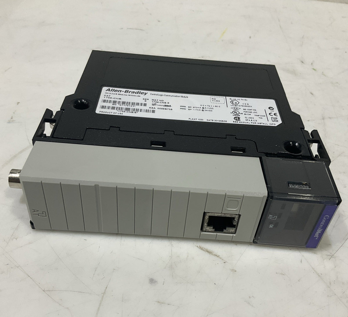 ALLEN-BRADLEY  1756-CNB  CONTROLLOGIX  COMUNICATION  MODULE  B9S