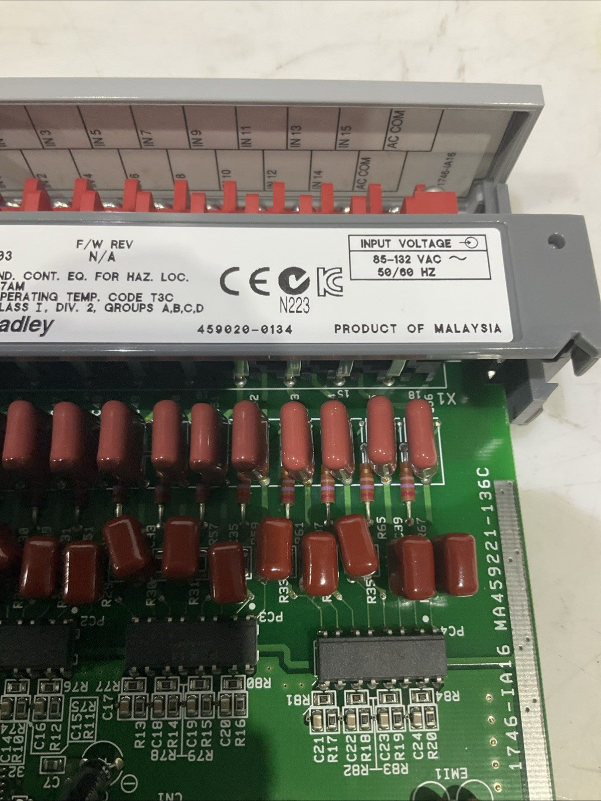 AB- CAT   1746-IA16  SER-D  1746  SLC500  I/O  INPUT MODULE  B9S