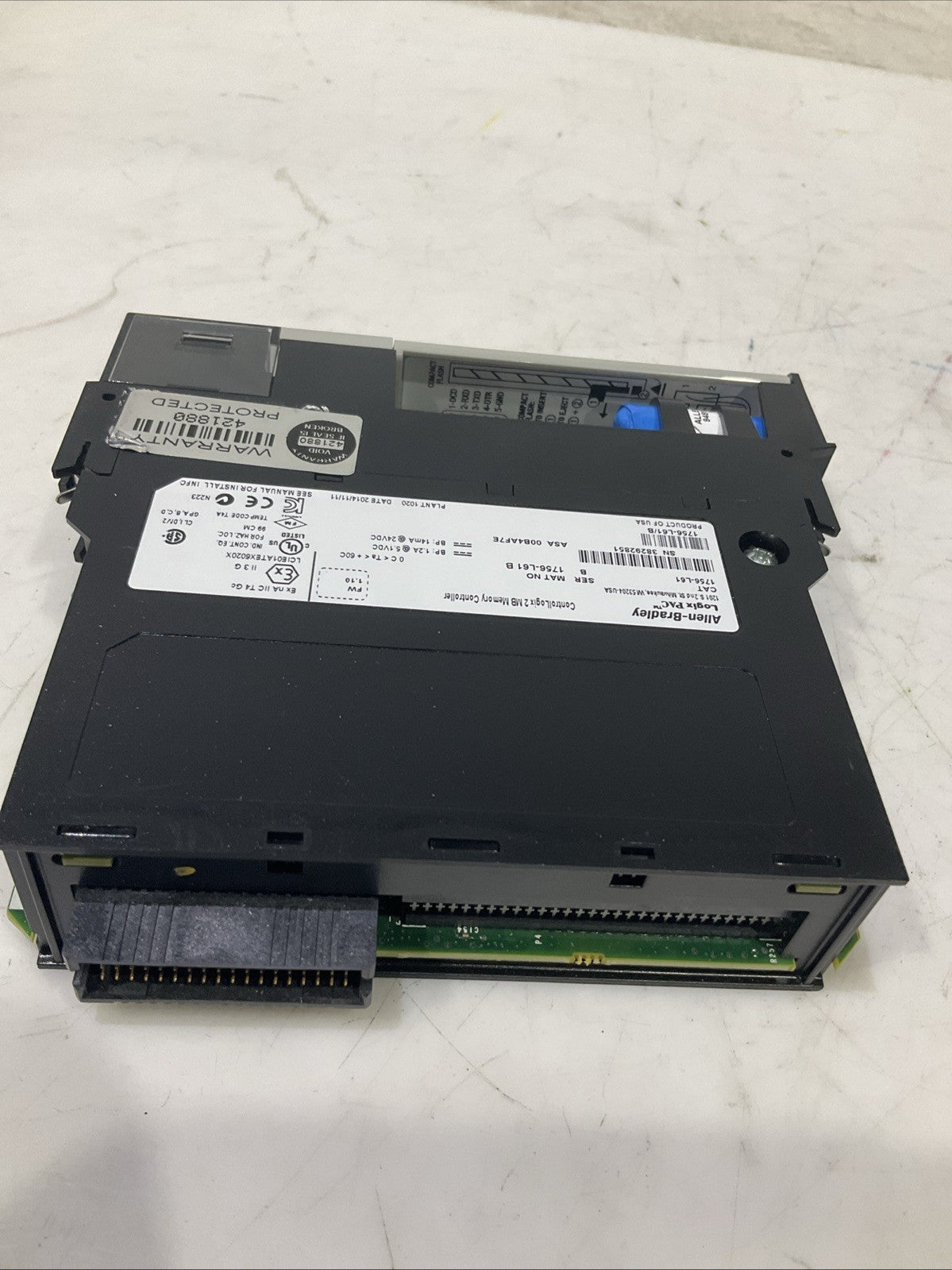 ALLEN-BRADLEY   1756-L61 CONTROLLER LOGIX 2MB MEMORY  CONTROLLER  B9S