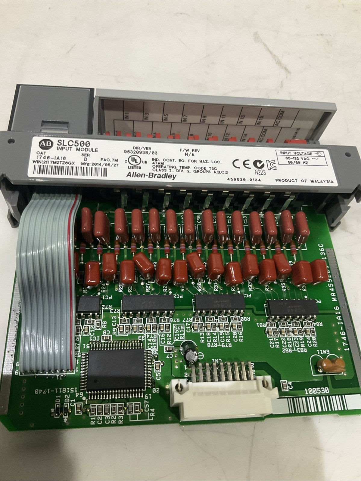 AB- CAT   1746-IA16  SER-D  1746  SLC500  I/O  INPUT MODULE  B9S