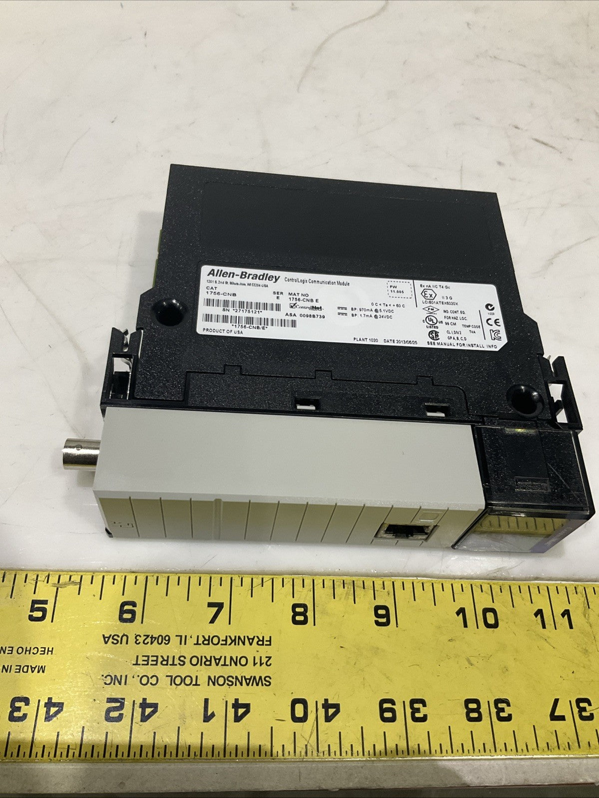 ALLEN-BRADLEY  1756-CNB  CONTROLLOGIX  COMUNICATION  MODULE  B9S