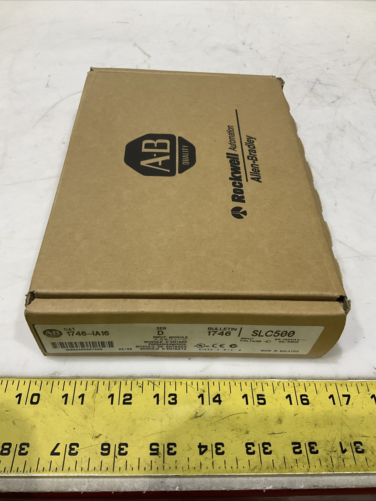 AB- CAT   1746-IA16  SER-D  1746  SLC500  I/O  INPUT MODULE  B9S