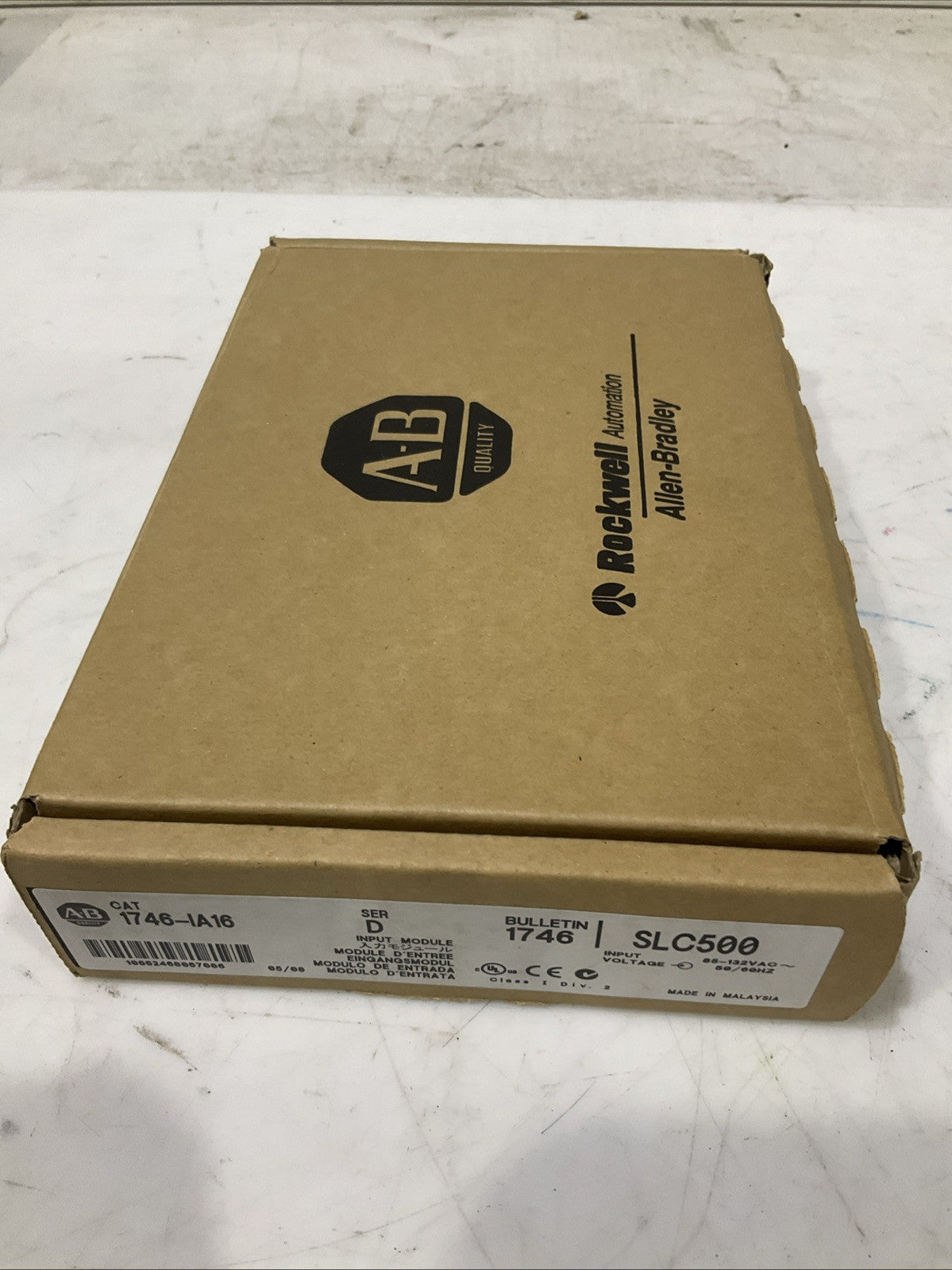 AB- CAT   1746-IA16  SER-D  1746  SLC500  I/O  INPUT MODULE  B9S