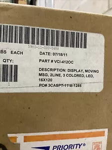 ADAPTIVE MIRCO SYSTEMS 4120C LED ALPHA ELECTRONIC MESSAGE DISPLAY 100-240V LOT OF 2