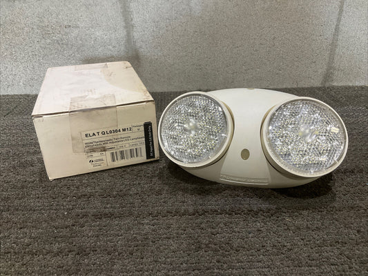 LITHONIA LIGHTING ELA T QLQ0304 M12 TWIN REMOTE LAMPHEADS 444