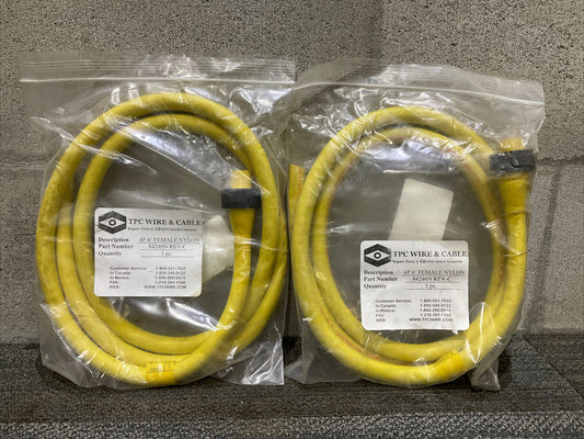 TPC WIRE & CABLE 84246N REV C 4P 6’ SUPER TRAX 12AWG QUICK CONNECTS 222 LOT OF 2