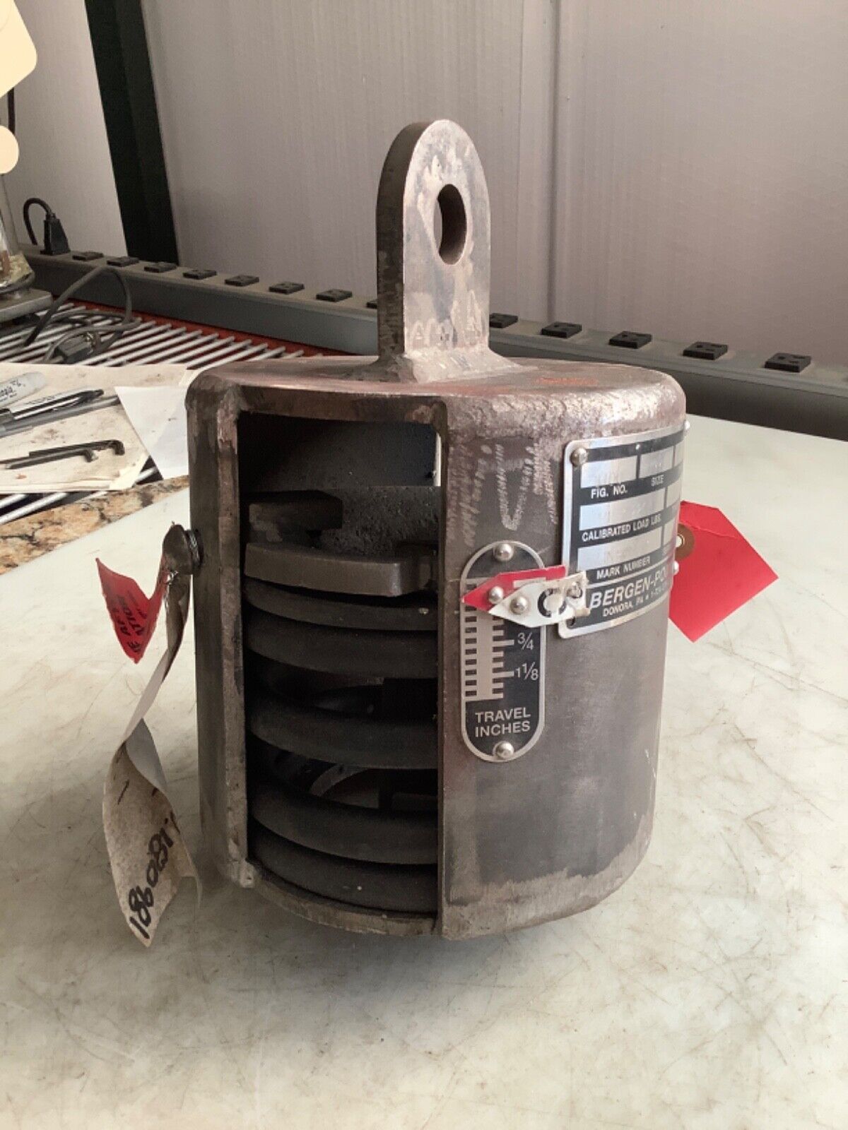 BERGEN POWER 3100 TYPE B PIPE SUPPORT 1/8IN UP TRAVEL LINE NO. 1 SIZE