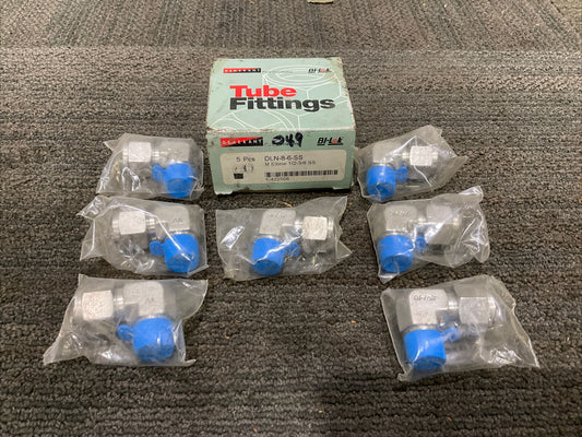 GENERANT DLN 8 6 SS MALE ELBOW 1/2-3/8 SS TUBE FITTINGS 444 LOT OF 7
