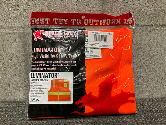 LUMINATOR ANSI/ISEA 107-2015 TYPE R CLASS 2 HIGH VISIBILITY SAFETY VEST 222