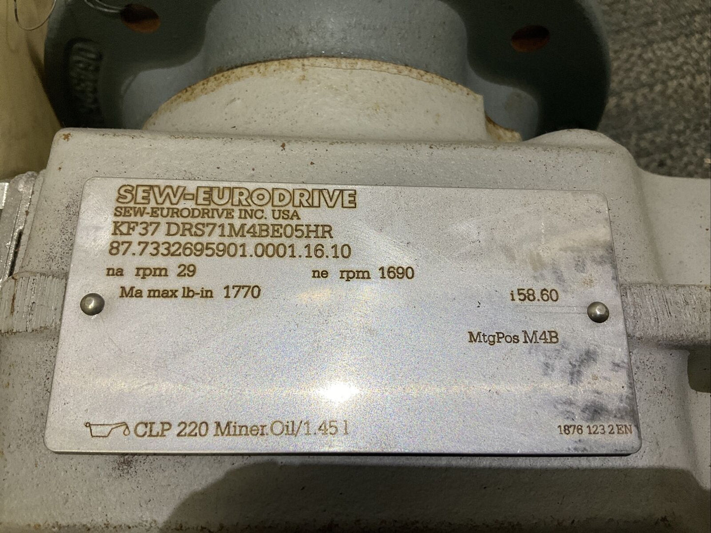 Sew-Eurodrive Kf37 DRS71M4BE05HR Gear Motor