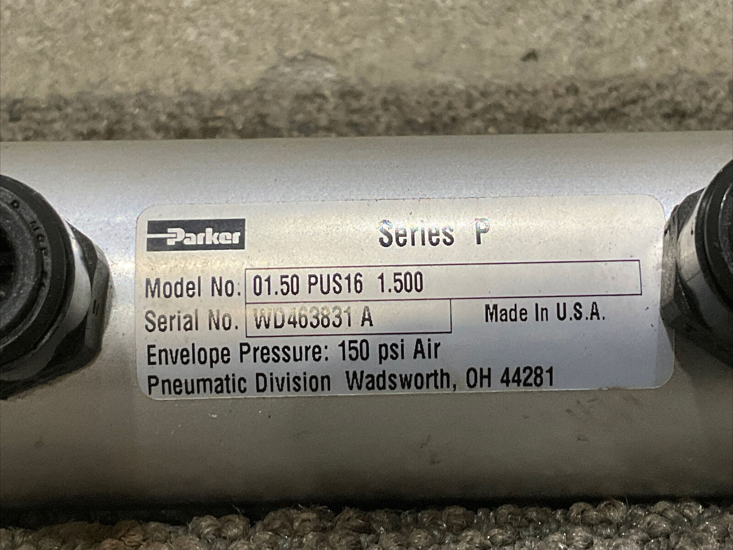 PARKER 01.50 PUS16 1.500 SERIES P PNEUMATIC AIR CYLINDER 222