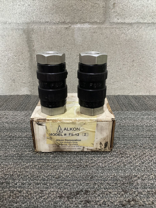 ALKON FS-12 FLOW CONTROL VALVE 444 LOT OF 2