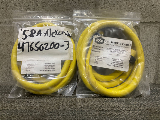 TPC WIRE & CABLE 84295N REV-C 4P 6’ SUPER TREX 12AWG QUICK CONNECTS 222 LOT OF 2