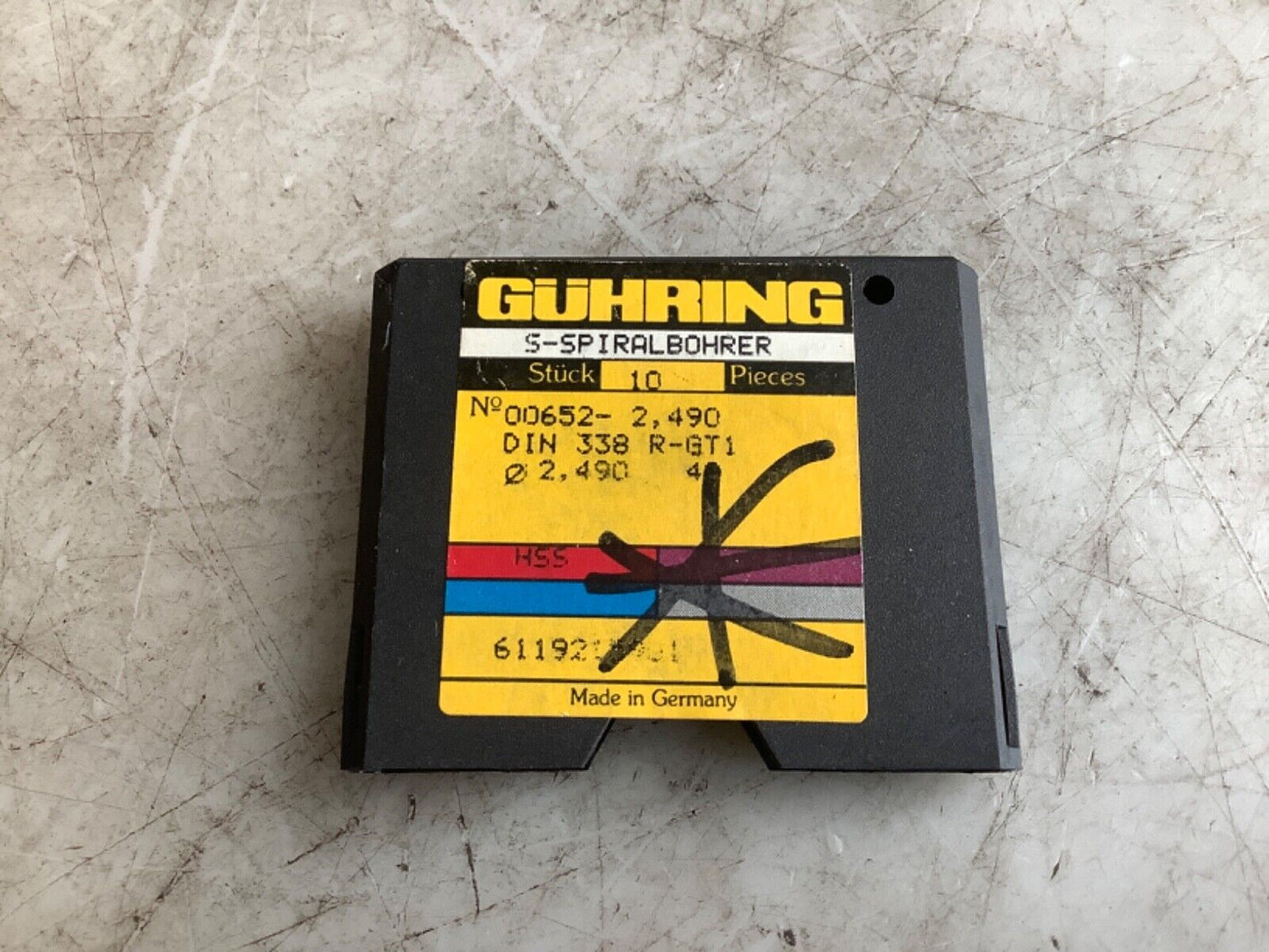 GUHRING DIN 338 TAPS R-GT1 00652-2.490 HSS 333 - QTY 9