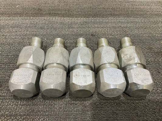 LUBRIQUIP BOLT ADAPTER VALVE WITH HOLE 444 LOT OF 5
