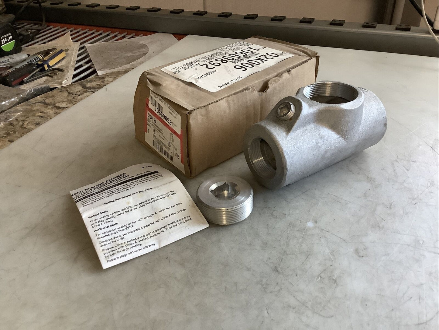 CROUSE HINDS EYSX5 SA CONDUIT EXPANDED FILL SEALING FITTING 1-1/2IN 678