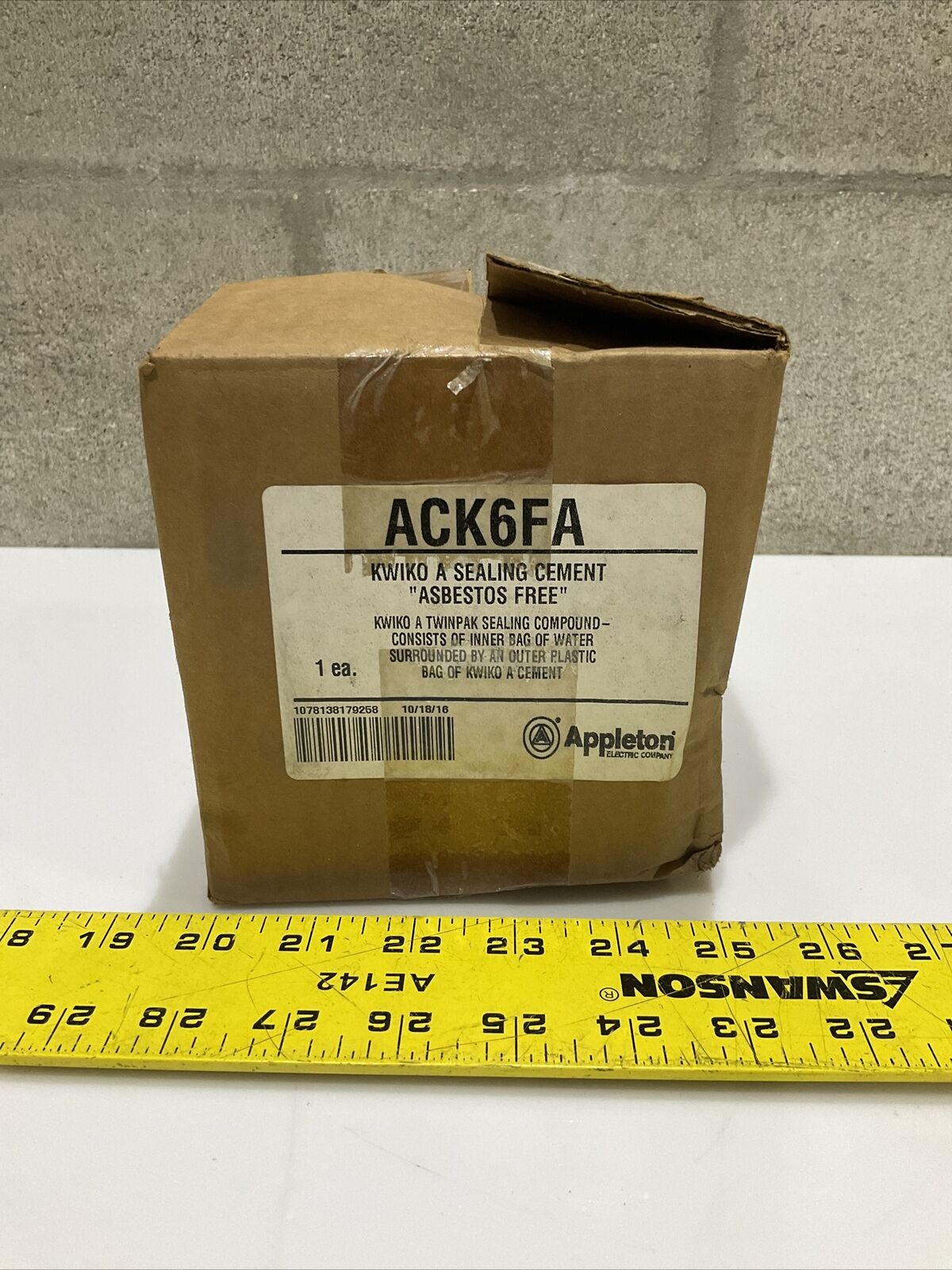 APPLETON ACK6FA KWIKO A SEALING CEMENT ASBESTOS FREE 678 LOT OF 5