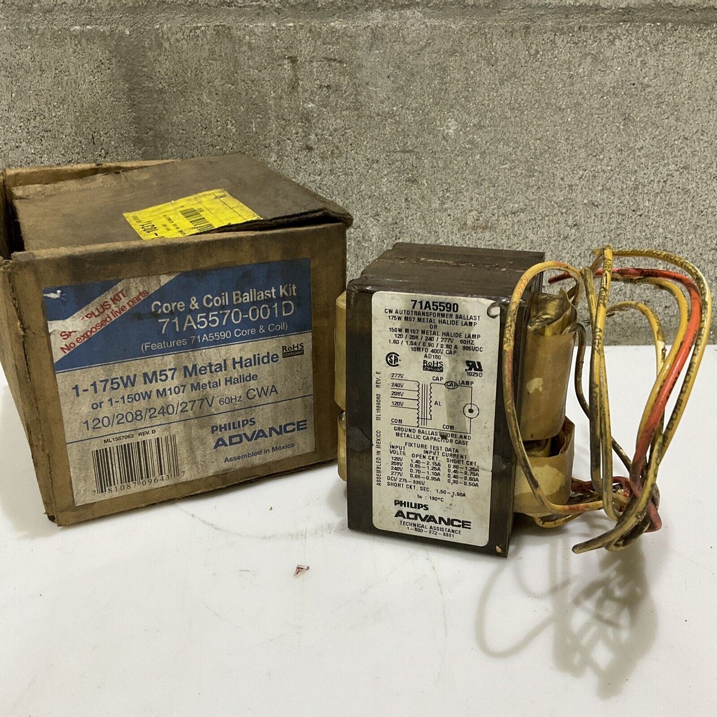 PHILIPS 71A5570-001D CORE & COIL BALLAST KIT 678