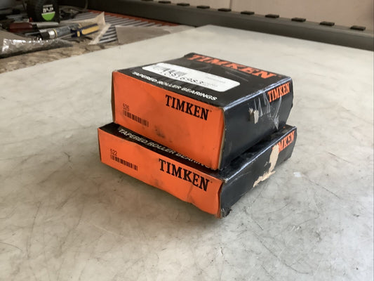 TIMKEN 522 AND 526 TAPERED ROLLER BEARING CUP AND CONE 678