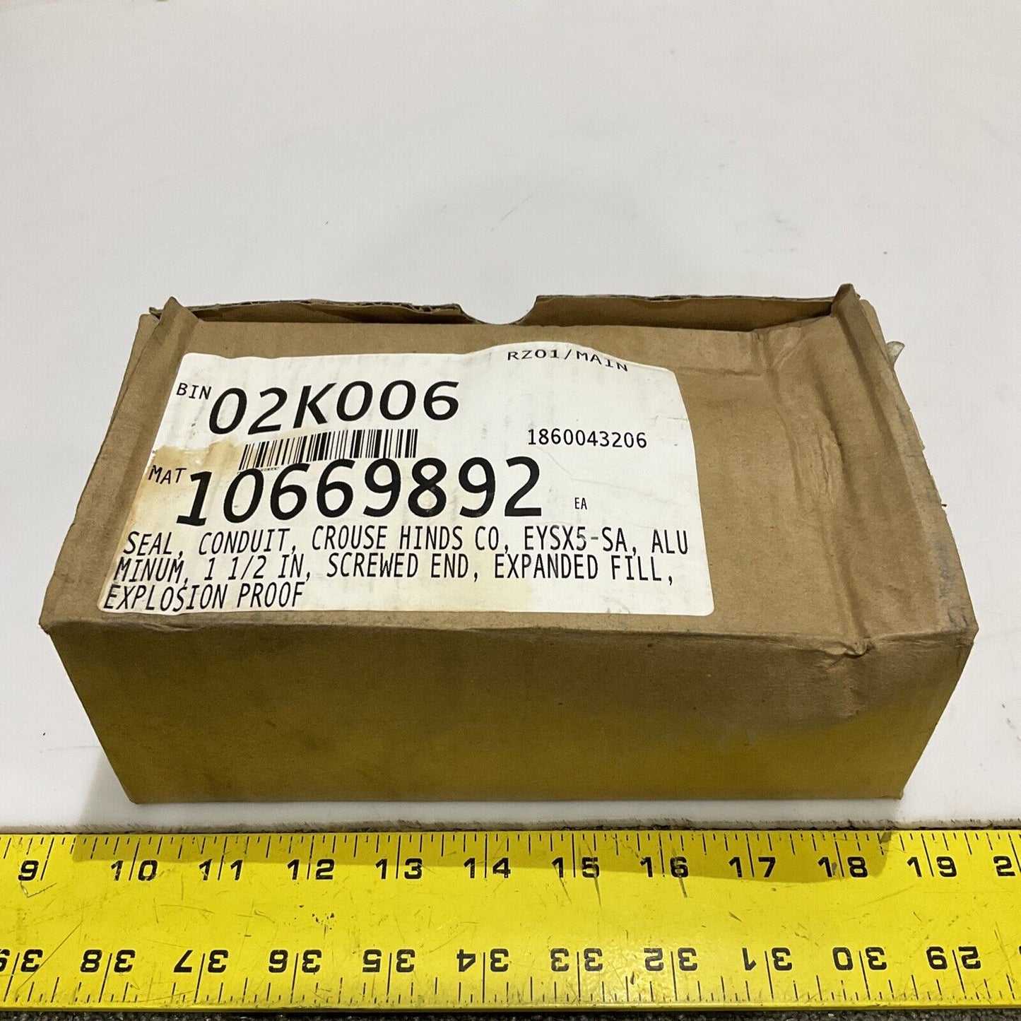 COOPER CROUSE HINDS EYSX5 SA VERTICAL OR HORIZONTAL FEMALE CONDUIT SEAL 3/4 678