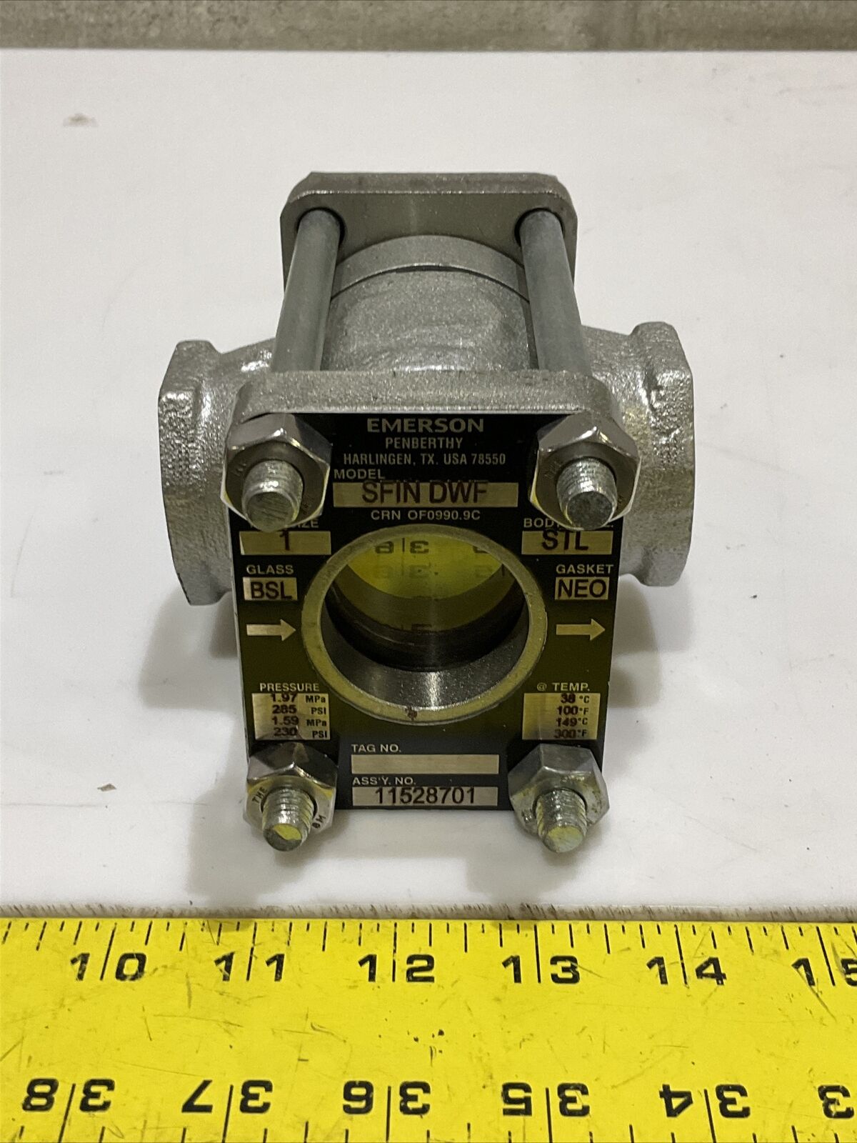 EMERSON PENBERTHY SFIN DWF SIGHT FLOW INDICATOR 678