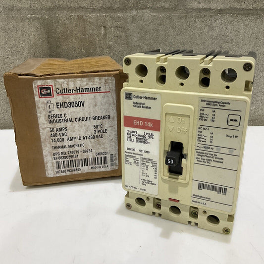 CULTER HAMMER EHD14K EHD3050V 6628C39G91 SERIES C INDUSTRIAL CIRCUIT BREAKER 678