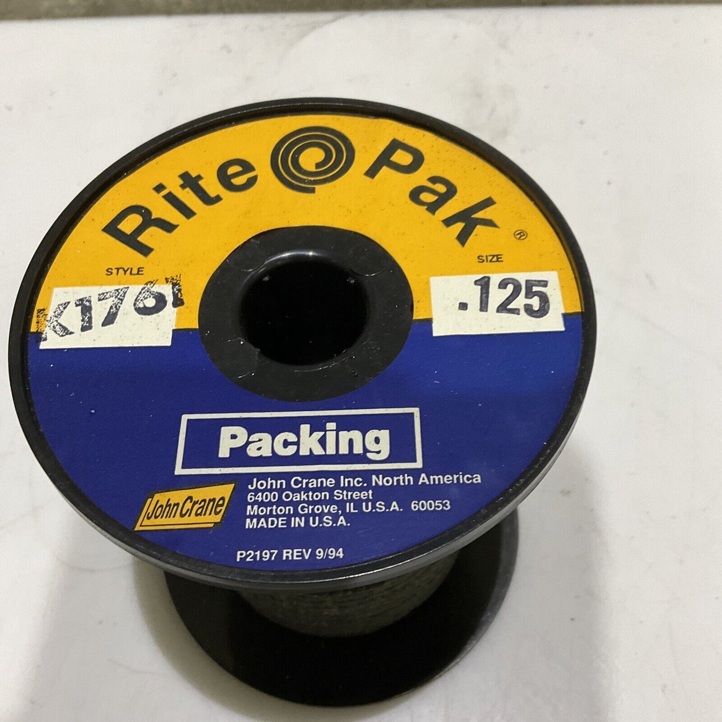 JOHN CRANE RITE PAK K1761 P105 MECHANICAL PACKING .125 100FT 678