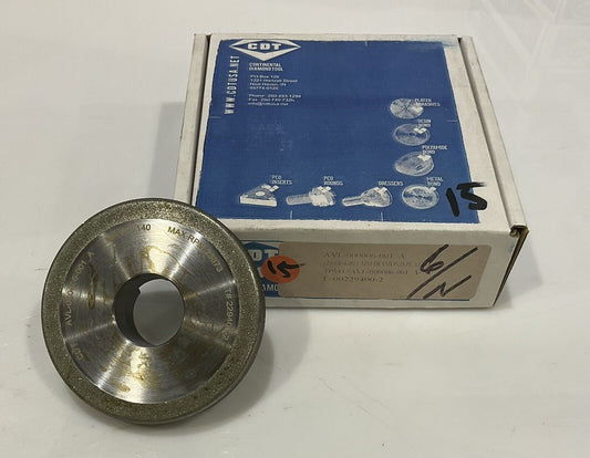 CONTINENTAL DIAMOND TOOL 229400-2 4" DIAMETER 120/140 GRIT GRINDING WHEEL