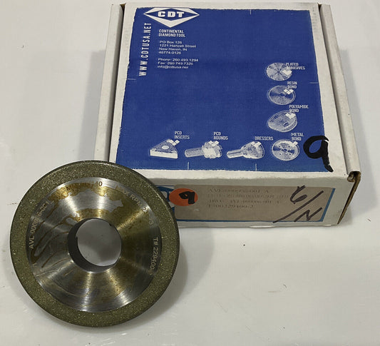 CONTINENTAL DIAMOND TOOL 229400-2 4" DIAMETER 120/140 GRIT GRINDING WHEEL