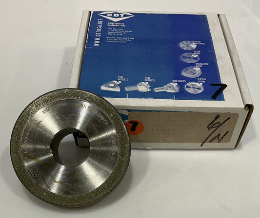 CONTINENTAL DIAMOND TOOL 229400-2   4" DIAMETER 120/140 GRIT GRINDING WHEEL