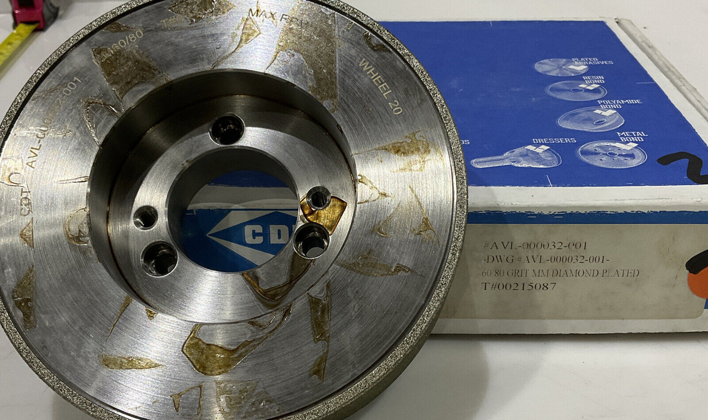 CONTINENTAL DIAMOND TOOL 215087 60/80 GRIT 5.795” DIAMETER GRINDING WHEEL 1.5"