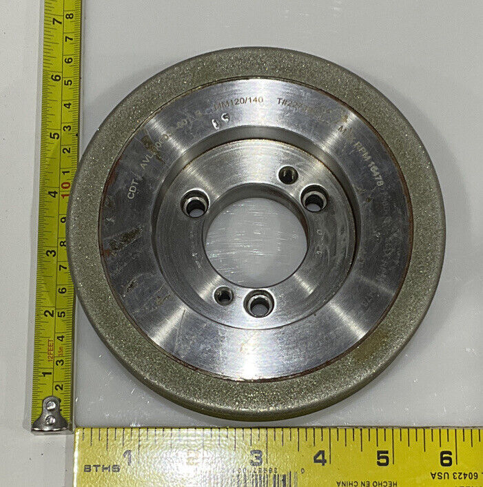 CONTINENTAL DIAMOND TOOL 227386-1 GRINDING WHEEL  5.79" OD 120/140 GRIT