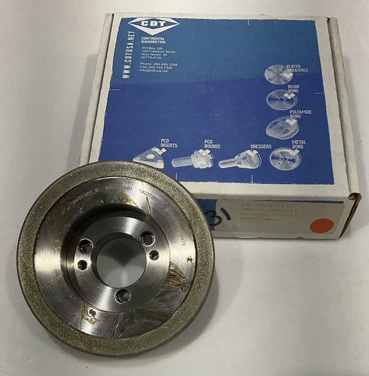 CONTINENTAL DIAMOND TOOL 227386-1 GRINDING WHEEL 5.79" OD 120/140 GRIT