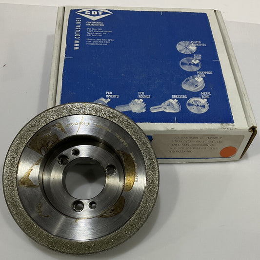 CONTINENTAL DIAMOND TOOL 228660 GRINDING WHEEL  5.79" OD 60/80 GRIT