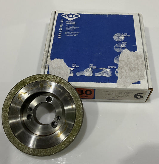 CONTINENTAL DIAMOND TOOL 233712 GRINDING WHEEL 5.79" OD 60/80 GRIT