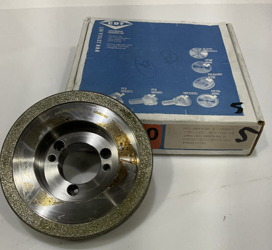 CONTINENTAL DIAMOND TOOL 233712 GRINDING WHEEL  5.79" OD 60/80 GRIT