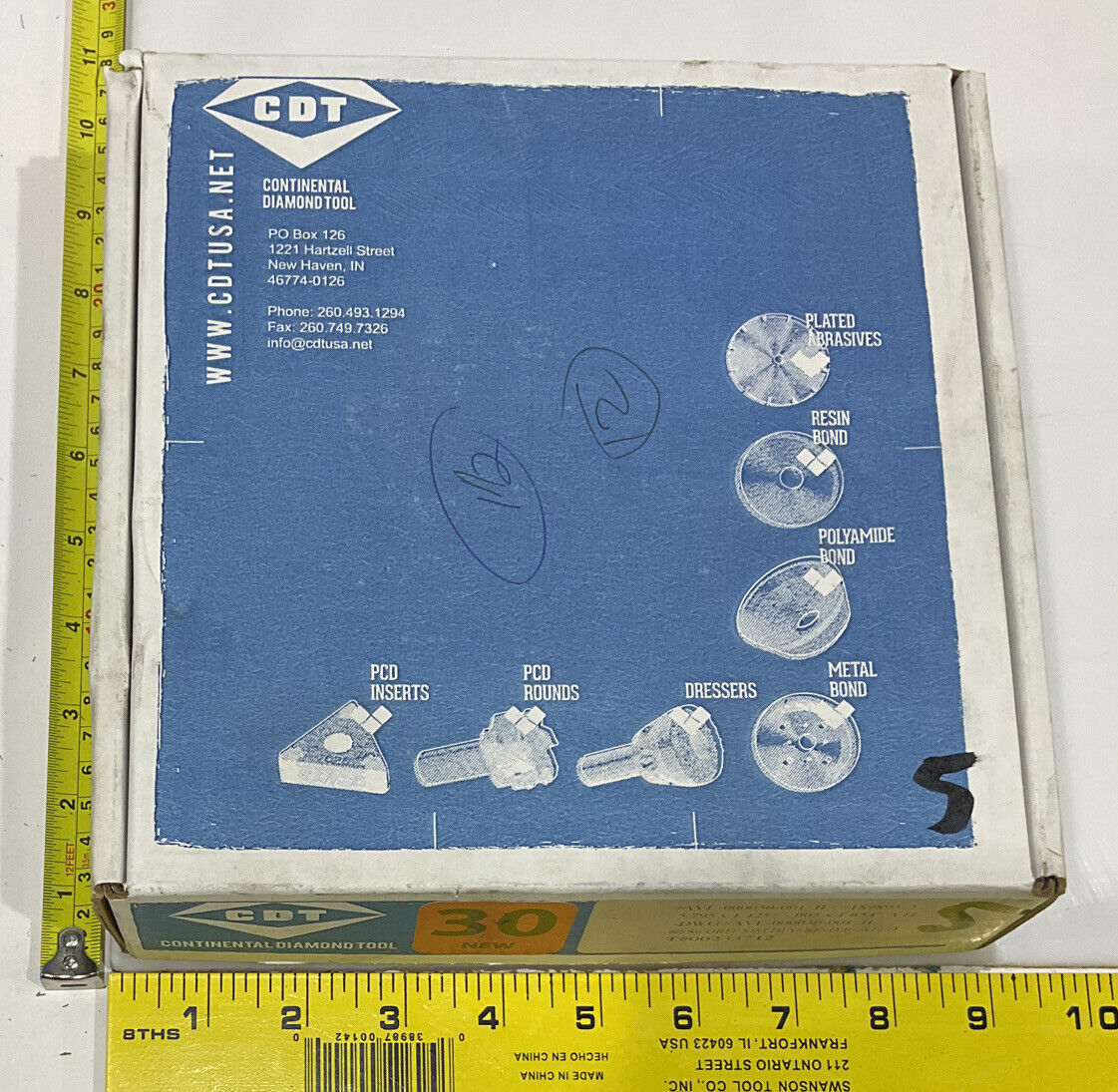 CONTINENTAL DIAMOND TOOL 233712 GRINDING WHEEL  5.79" OD 60/80 GRIT