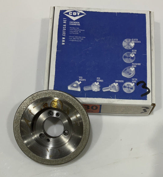 CONTINENTAL DIAMOND TOOL 233712 GRINDING WHEEL 5.79" OD 60/80 GRIT