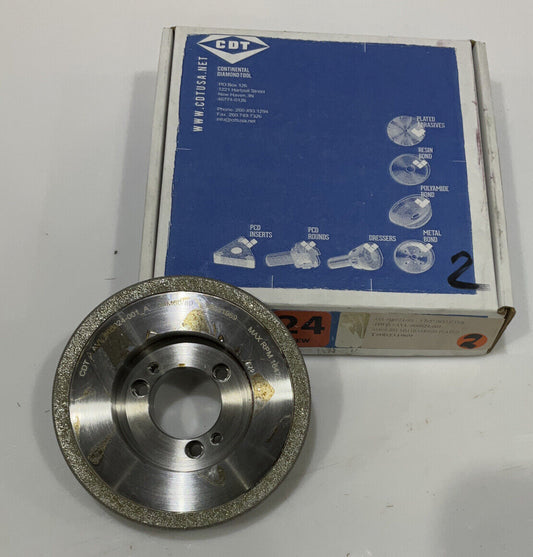 CONTINENTAL DIAMOND TOOL 231969 GRINDING WHEEL 5.79" OD  60/80 GRIT