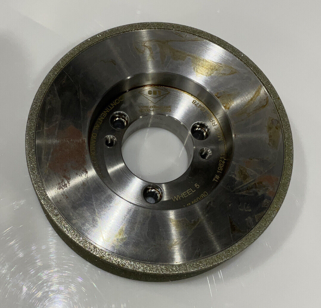 CONTINENTAL DIAMOND TOOL 196211 5.795" DIAMETER 60/80 GRIT GRINDING WHEEL 678