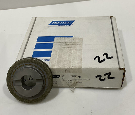 NORTON PT2768 GRIT 60/80 4” DIAMETER 1.26” BORE 1.00” GRINDING WHEEL