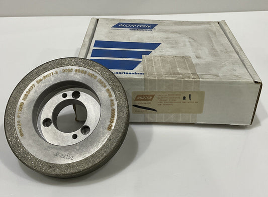 NORTON PT3090 GRIT 60/80 5.795” DIAMETER 1.654” BORE 1” GRINDING WHEEL