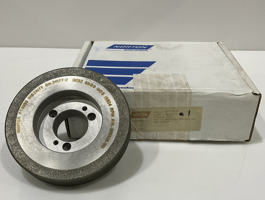 NORTON PT3090 GRIT 60/80 5.795” DIAMETER 1.654” BORE 1” GRINDING WHEEL