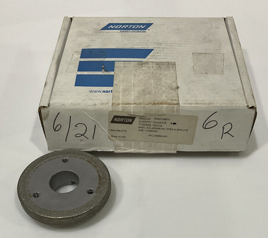 NORTON RD3119 GRIT 100/120 4” DIAMETER 1.26” BORE DIAMOND GRINDING WHEEL REPLATE