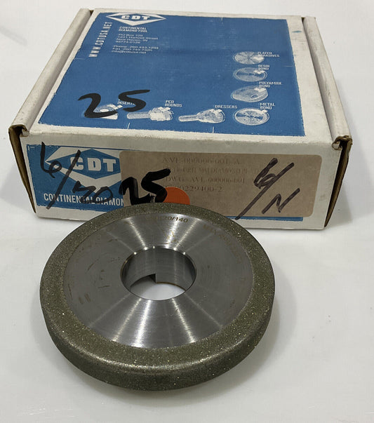 CONTINENTAL DIAMOND TOOL 229400-2 GRIT 4” 120/140 GRINDING WHEEL
