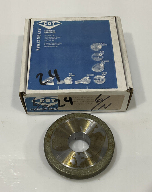 CONTINENTAL DIAMOND TOOL 229400-2 GRIT 120/140 4” GRINDING WHEEL