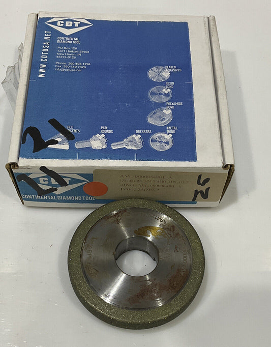 CONTINENTAL DIAMOND TOOL 225690-2 GRIT 120/140 4” GRINDING WHEEL